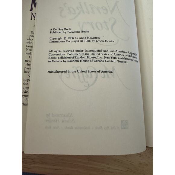 Anne McCaffrey, 2 BKS Moreta DragonLady of Pern & Nerilka's Story HC/BC/DJ/1stEd - Picture 13 of 16